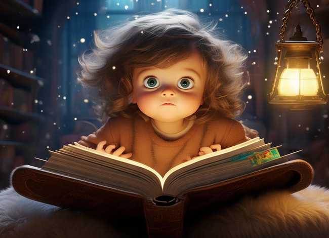 儿童故事图片带字简短，我与书的故事 作文 400字