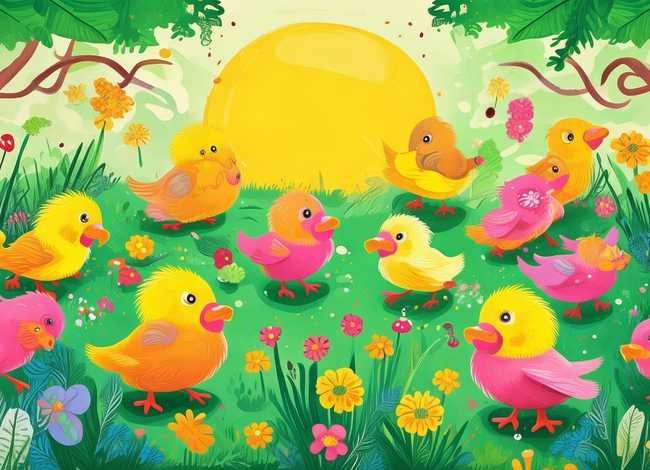 幼儿故事我知道的图片、彩色的小鸡儿童故事 幼儿故事我知道的图片、彩色的小鸡儿童故事