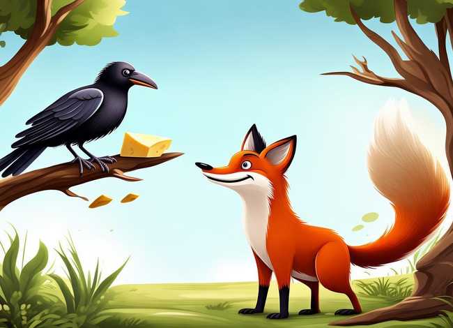 故事2乌鸦和狐狸；寓言故事乌鸦与狐狸的故事