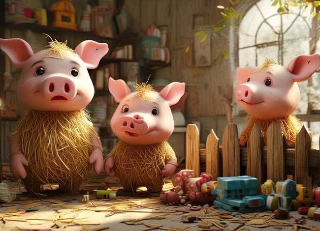 儿童小故事短篇在线阅读，三只小猪童话故事在线阅读