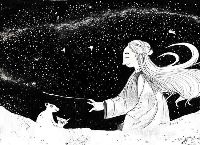 连环画小故事简笔画；牛朗织女的连环画简笔画怎么画