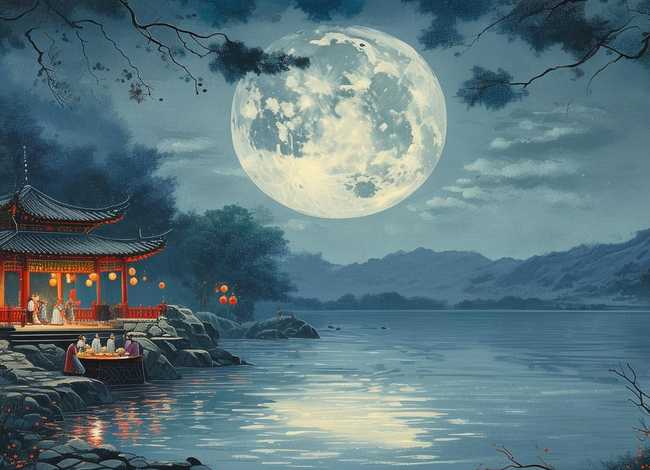 有关月亮的7字古诗 - 关于中秋节的诗句李白写的七言