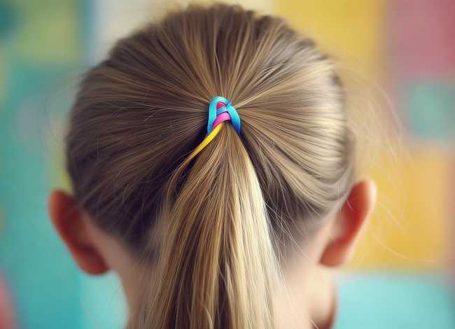 儿童头发背面图片，怎么快速的儿童扎头发