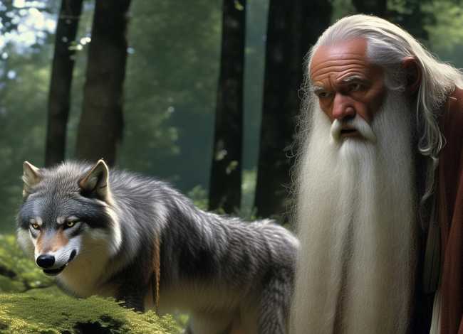 东郭先生和狼的故事免费ppt模板免费版；东郭先和狼的故事