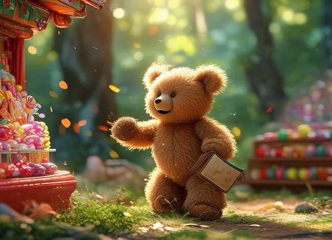 关于糖果的故事完整版 小熊买糖果的故事,格林童话《小熊买糖果》