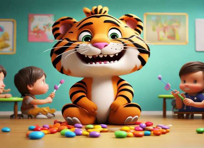爱吃糖的老虎绘本故事内容 - 幼儿园爱牙主题活动教案