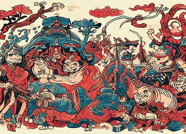 古代故事简笔画大全、中国古代民间故事简笔画