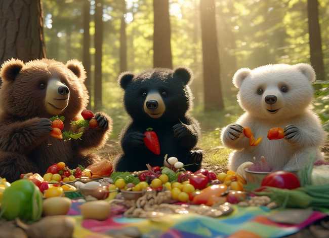 挑食的故事视频，三只小熊不挑食的故事