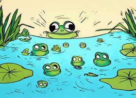 故事小场景简笔画彩色，怎么画小蝌蚪找妈妈的简笔画