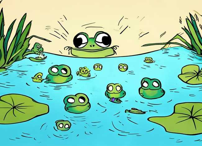 故事小场景简笔画彩色，怎么画小蝌蚪找妈妈的简笔画