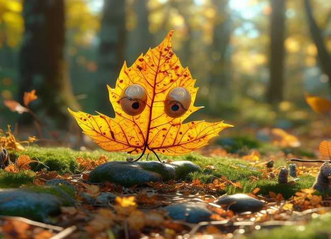 叶子讲故事；爱讲故事的树叶讲了一个什么故事