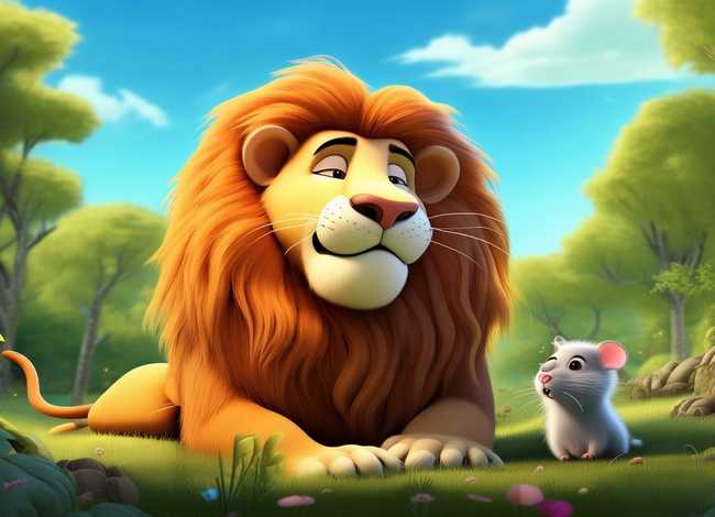英语幼儿童话故事0--3岁、经典英文童话故事  《The lion and the Mouse》狮子和小老鼠