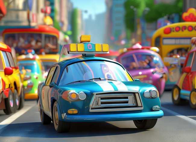 警车儿童故事大全、好看的汽车动画片