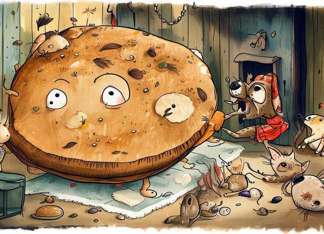 儿童故事ppt模板，《谁咬了我的大饼》绘本故事PPR课件PPT