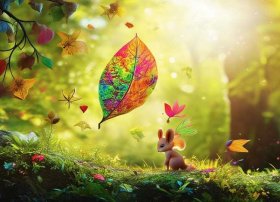 我想听关于叶子的故事，树叶的有趣的童话故事作文