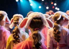 儿童头发的扎法 - 舞台儿童羊角辫的扎法