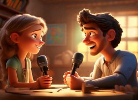 播放双语故事；真人配音网