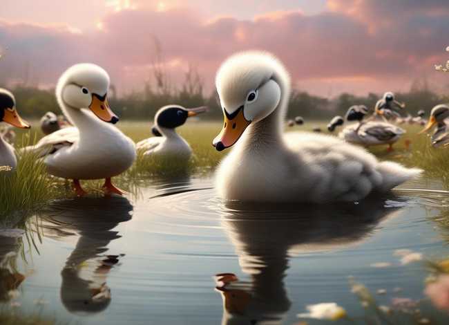 儿童故事加配图（丑小鸭故事流程图）
