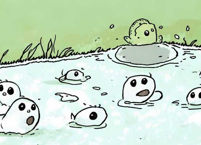 连环画幼儿故事简笔画，小蝌蚪找妈妈连环画(简笔画)