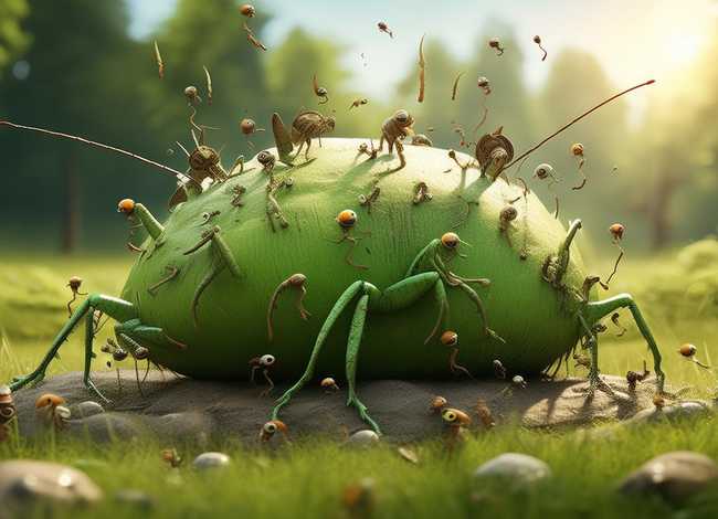 甲壳虫的故事儿童故事 贪心的下场-草吃虫的故事