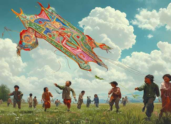 儿童放风筝的古诗句子，放风筝的古诗和童谣