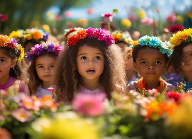 花儿选美故事图片 小学生励志故事教案素材