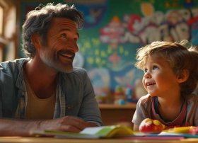 老师和家长的故事 父子,老师和家长会编一个故事