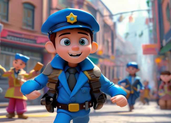警察抓小偷的儿童动画片、谁是好人,谁是坏蛋