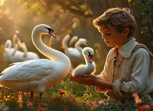 魔术师儿童绘本故事 - 【童话名著·绘本】丹麦·安徒生《野天鹅》以及《六只天鹅》