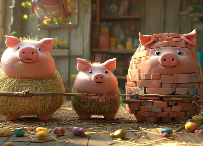 儿童小故事短篇在线阅读，三只小猪童话故事在线阅读