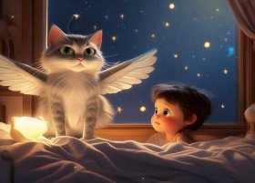 儿童睡前猫咪童话故事、[高帅猫1] 会飞的猫 儿童睡前故事 童话故事