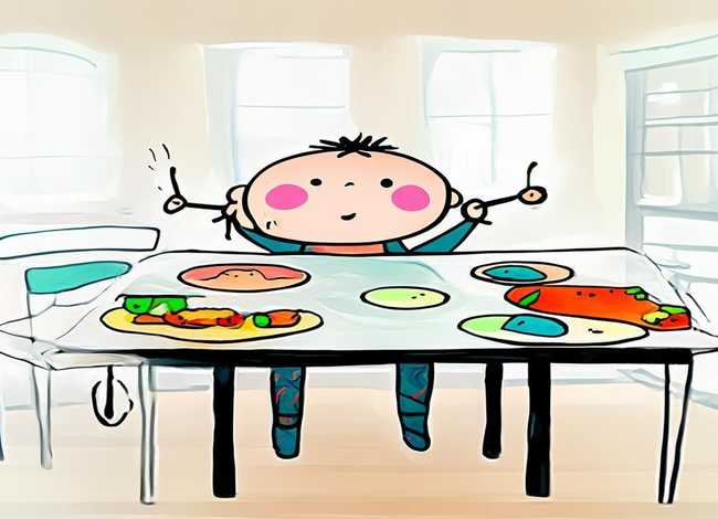 儿童自己吃饭简笔画 - 怎么画一个人桌子上吃饭 简笔画