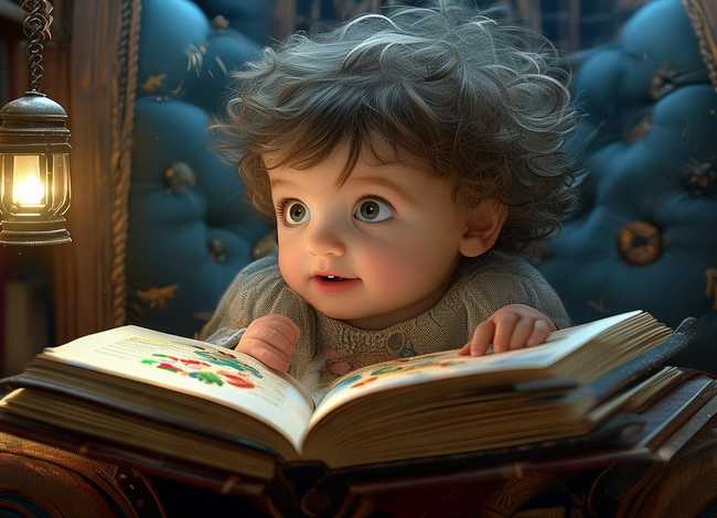 儿童故事图片带字简短，我与书的故事 作文 400字