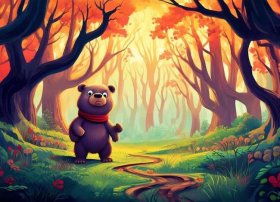 儿童小故事带插图，绘本故事《迷路的大熊》全文内容