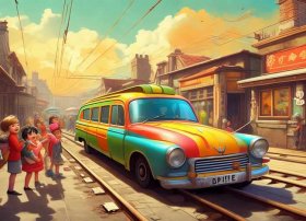 出租车绘本 - 绘本精读《Down by the station》