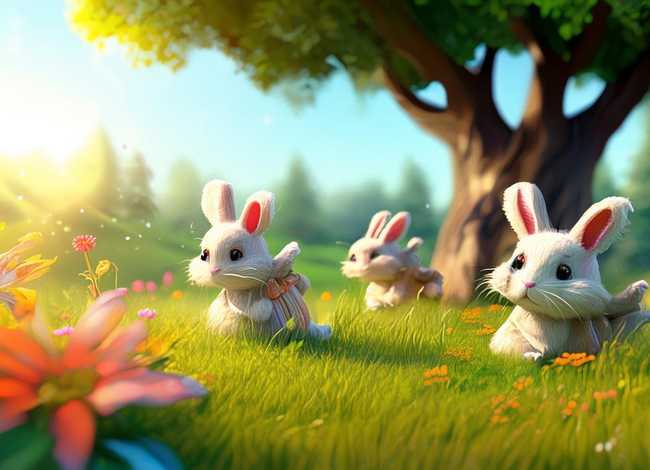 幼儿夏天的故事简短 - 《三只小兔》教案