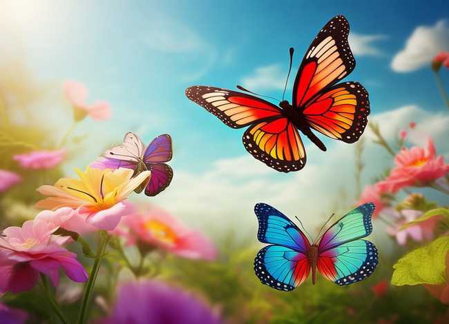 三只蝴蝶儿童故事200字 幼儿园中班语言教案《三只蝴蝶》