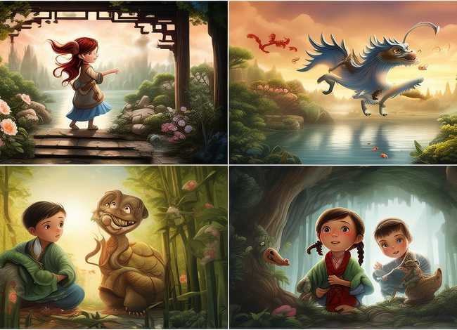 中国最著名的儿童故事；四个中国著名童话故事