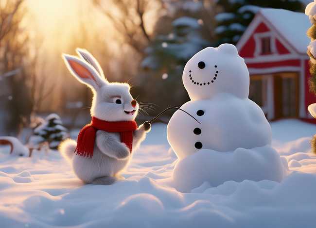 儿童讲故事小兔子堆雪人、每日睡前故事(28) 儿童讲故事小兔子堆雪人、每日睡前故事(28)
