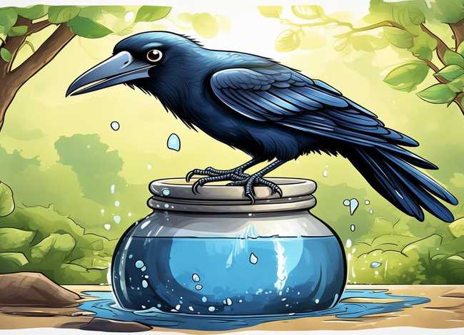 儿童故事简笔画大全乌鸦喝水(乌鸦喝水简笔画) 儿童故事简笔画大全乌鸦喝水(乌鸦喝水简笔画)