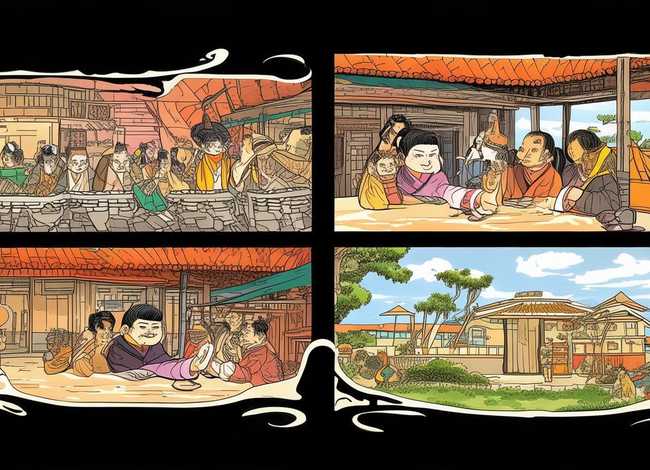 故事 连环画，成语故事连环画(四格)