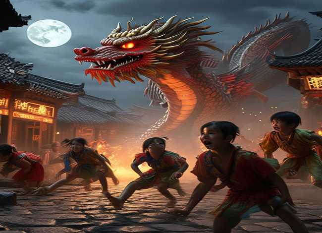 除夕夜传说的儿童故事（除夕传说故事 “夕”吓得四处乱跑）