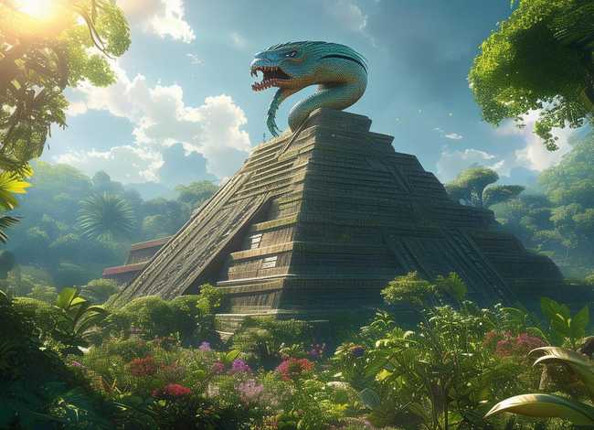 金字塔故事在线听（求有关墨西哥羽蛇神的神话故事…）