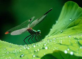 小水珠说；荷叶仿写句子-小蜻蜓说