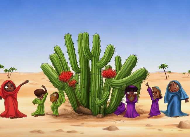 仙人掌的绘本 沙漠儿童插画-《使至塞上》的插图该如何画 仙人掌的绘本 沙漠儿童插画-《使至塞上》的插图该如何画
