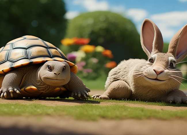 动物乐园幼儿故事；笑话故事 新龟兔赛跑
