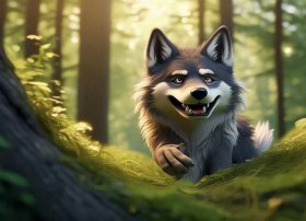 儿童故事漫画版，「漫画」捡了东西的狼-出山