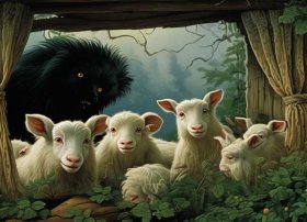 狼和七只小山羊视频故事、经典外国童话故事之一狼和七只小山羊