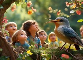 儿童唱歌故事表演视频 - 儿童故事-假夜莺唱歌真好听,大家都来欣赏了,把真夜莺