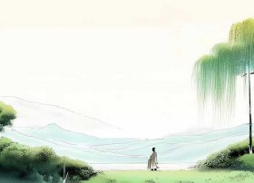 故事简笔画配图大全；王维古诗画配图简笔画